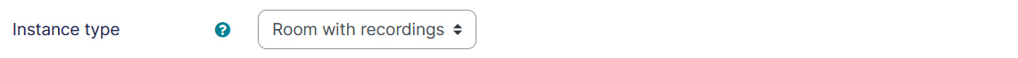 Online classroom settings instance type