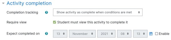 Online Classroom Activity Completion