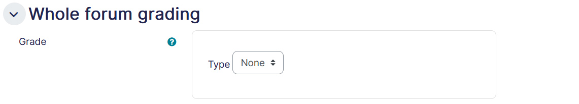 Forum settings grading tab