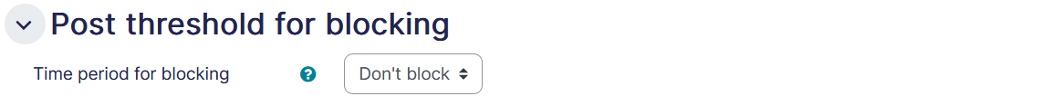 Forum settings threshold blocking tab
