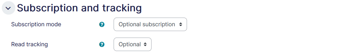 Forum settings subscription tracking tab
