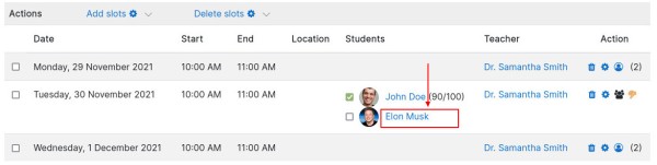 Scheduler Grade Appointment