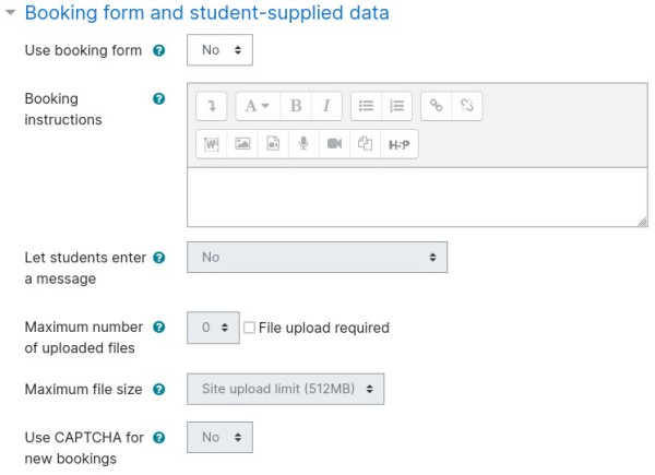Scheduler Booking Form