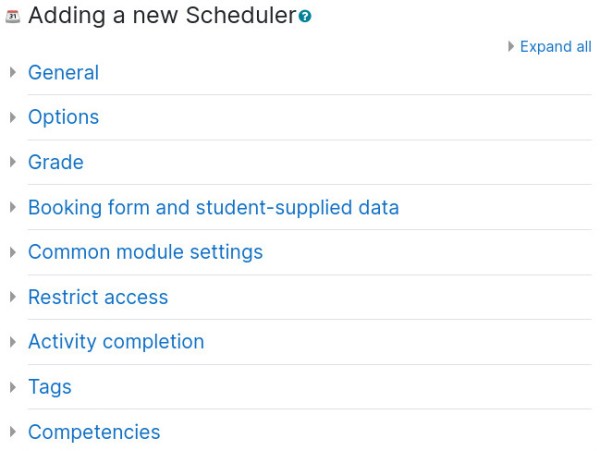 Scheduler Settings