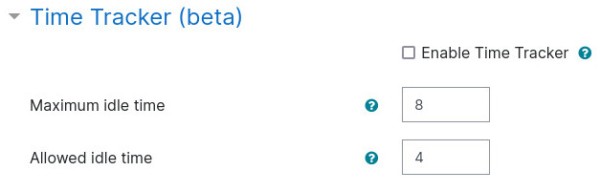Activity Time Tracker Settings