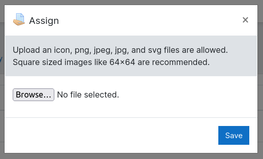 upload activity icon popup