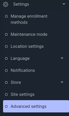 Advanced LMS settings