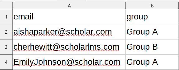 Course bulk enrollment CSV