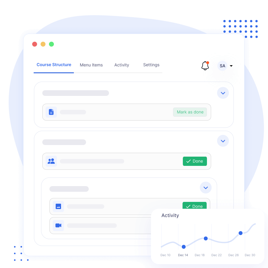 Course Authoring - Organized Course Structure