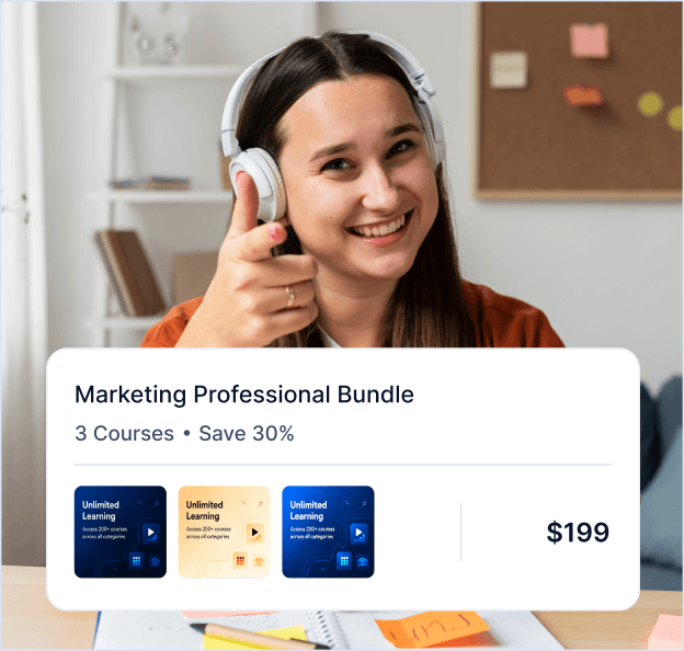 Course bundles and packages for selling related learning products together