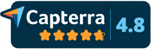 Capterra ScholarLMS review badge